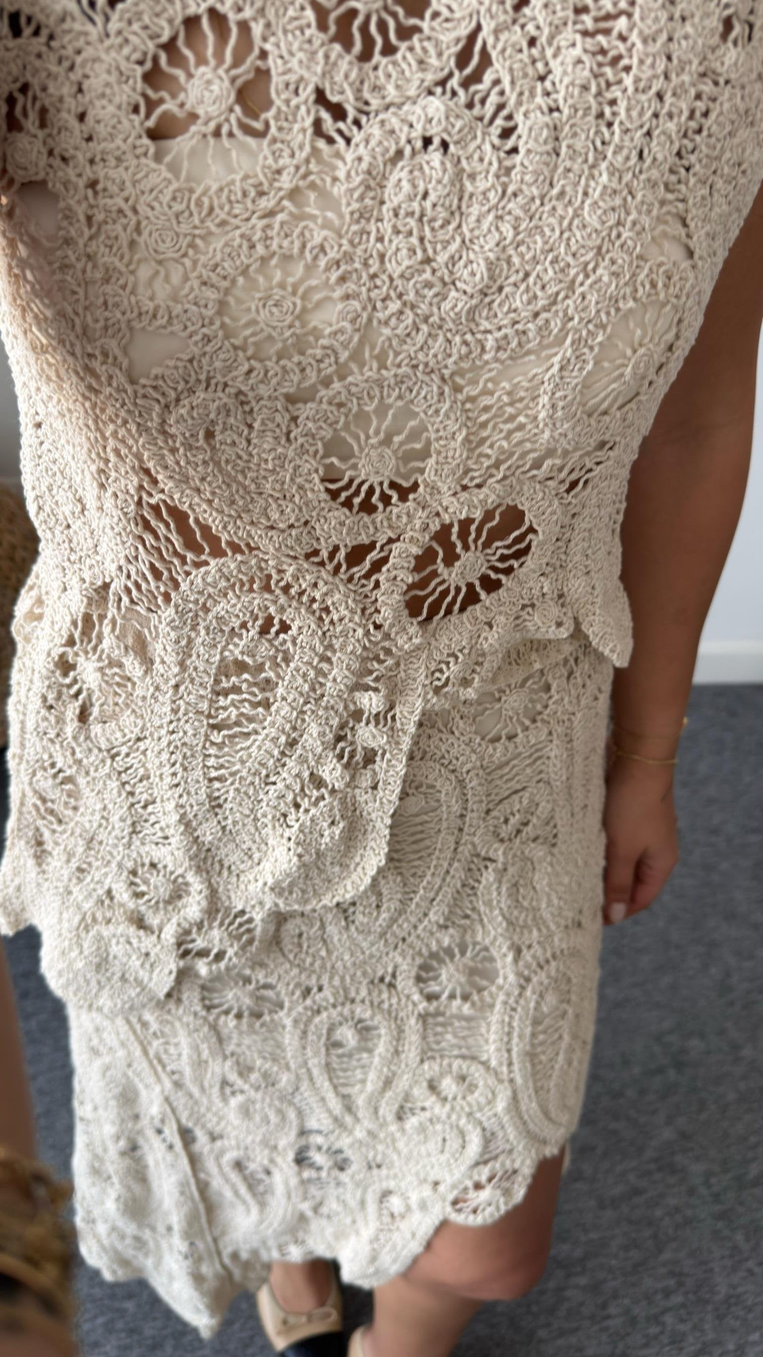 Asymmetrical Embroidered Skirt and Blouse Set