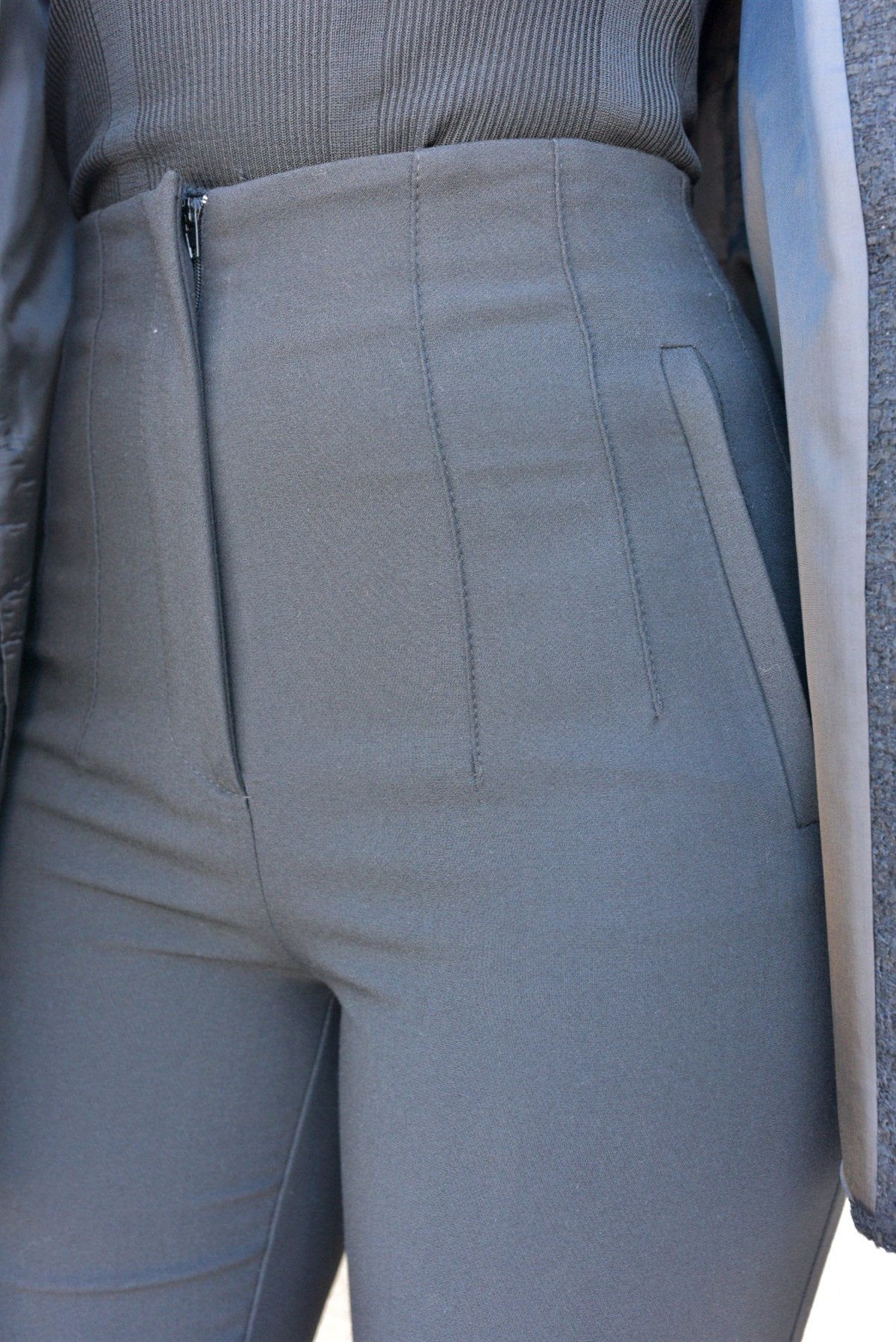 Black Trousers with Dart Detail
