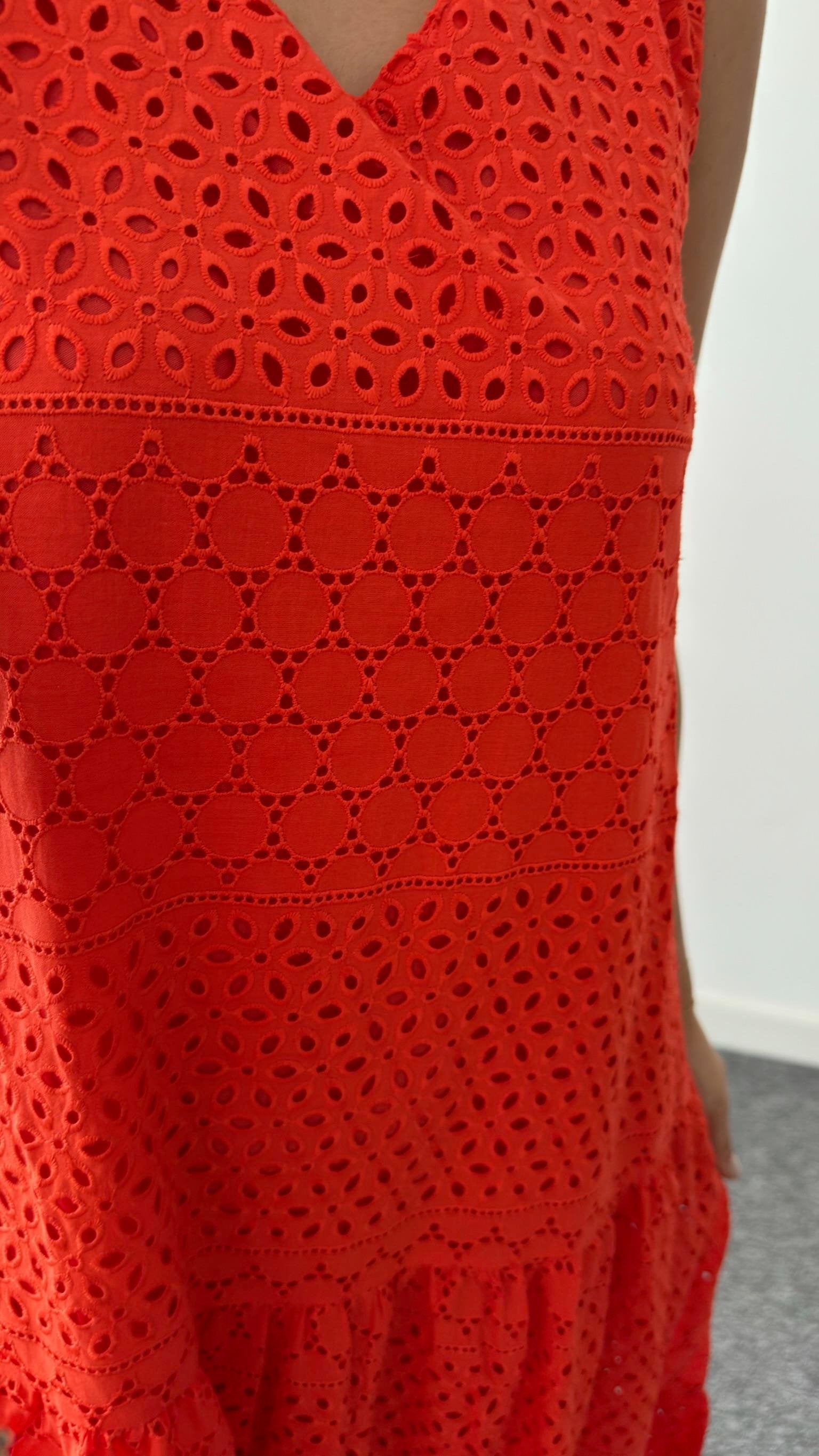 Orange Oslo V-Neck Cutaway Dress