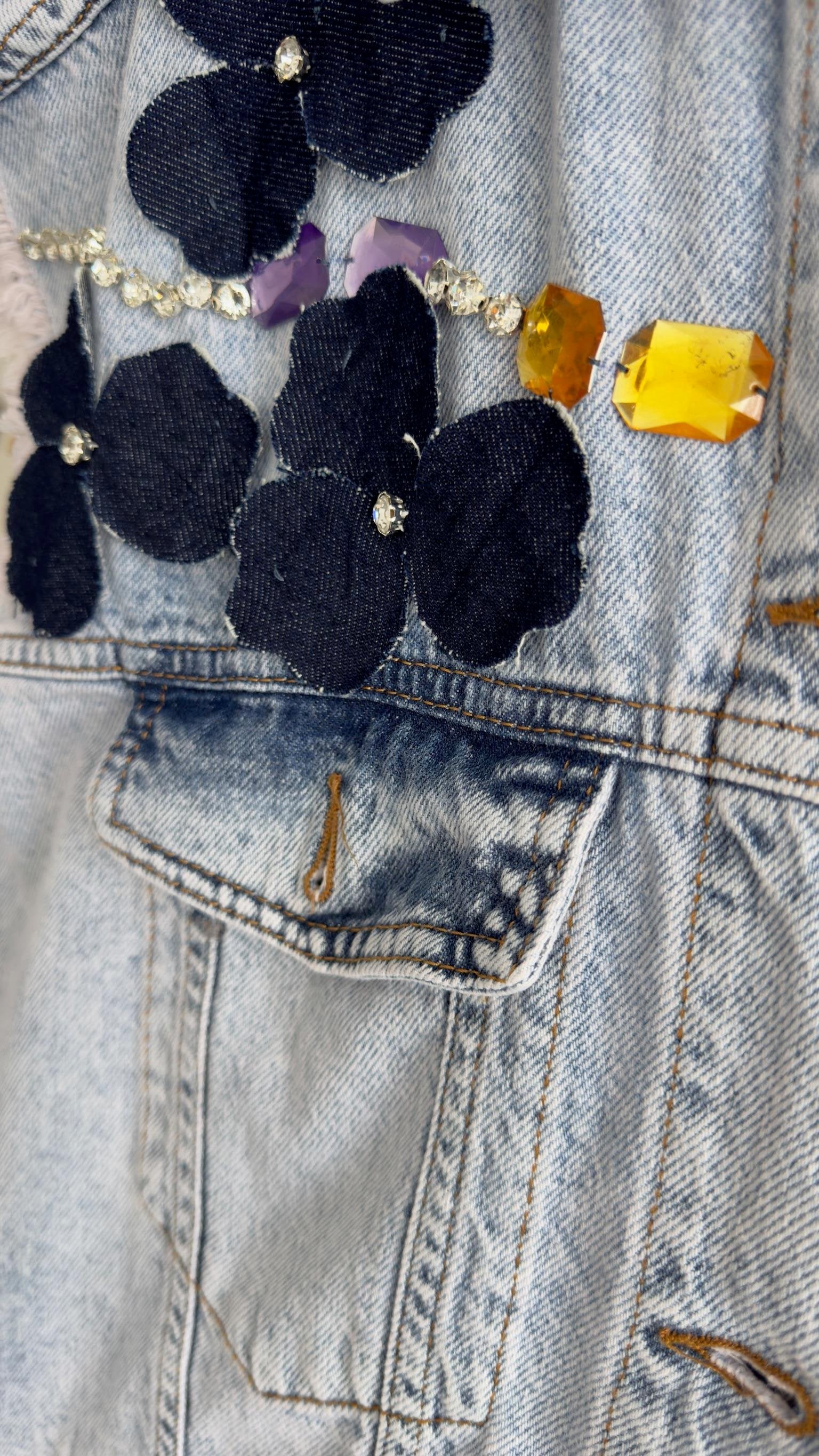 Stone and Accessory Detailed Design Jean Vest