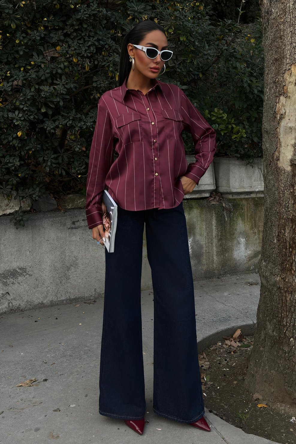Chanel Satin Premium Striped Shirt