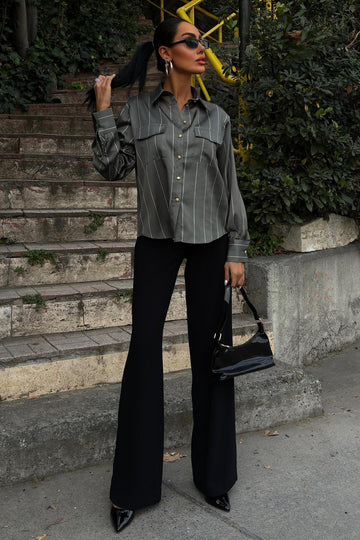 Chanel Satin Premium Striped Shirt