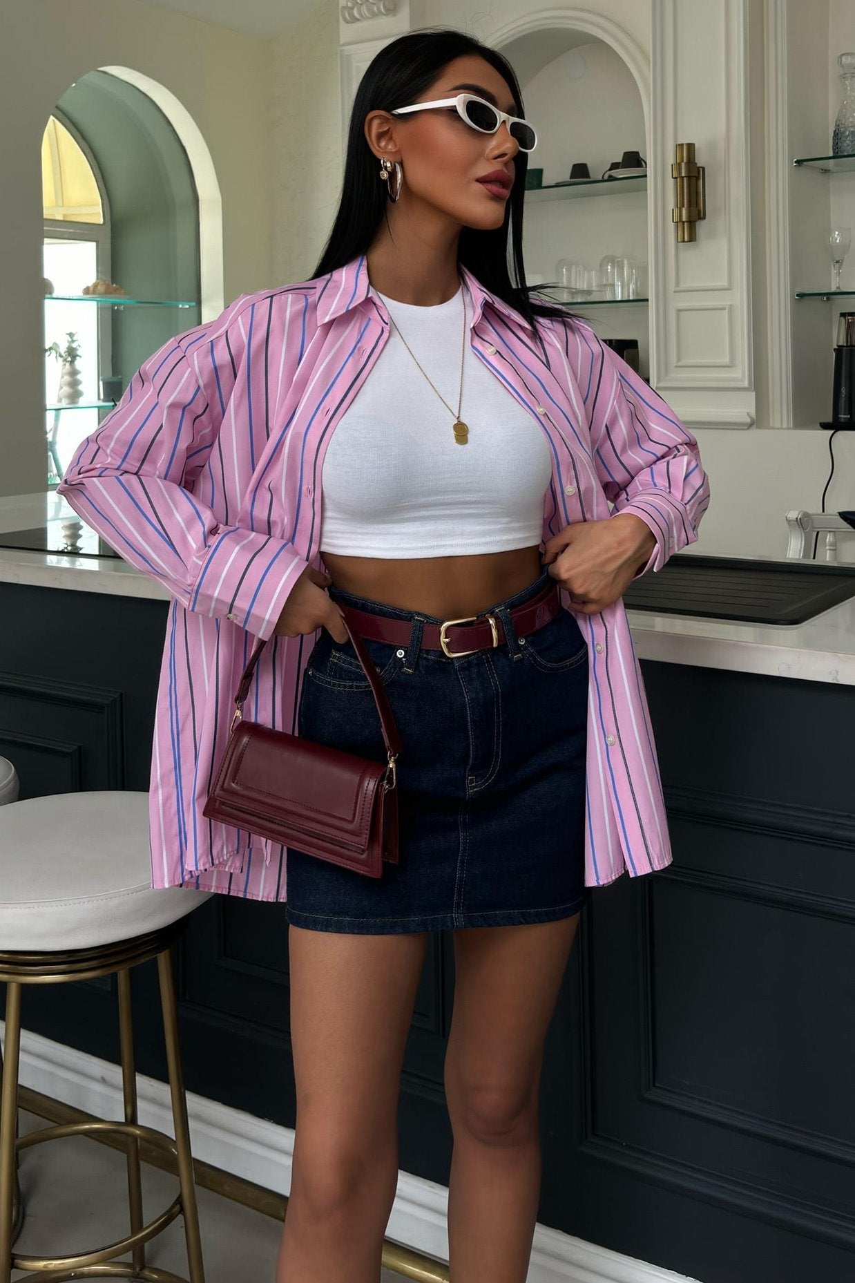 Striped Pink Poplin Shirt