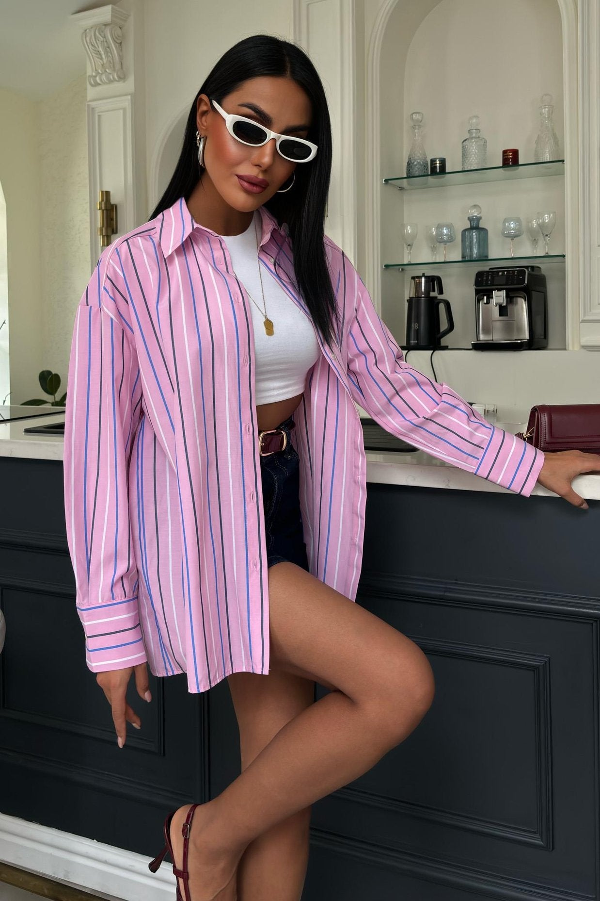 Striped Pink Poplin Shirt