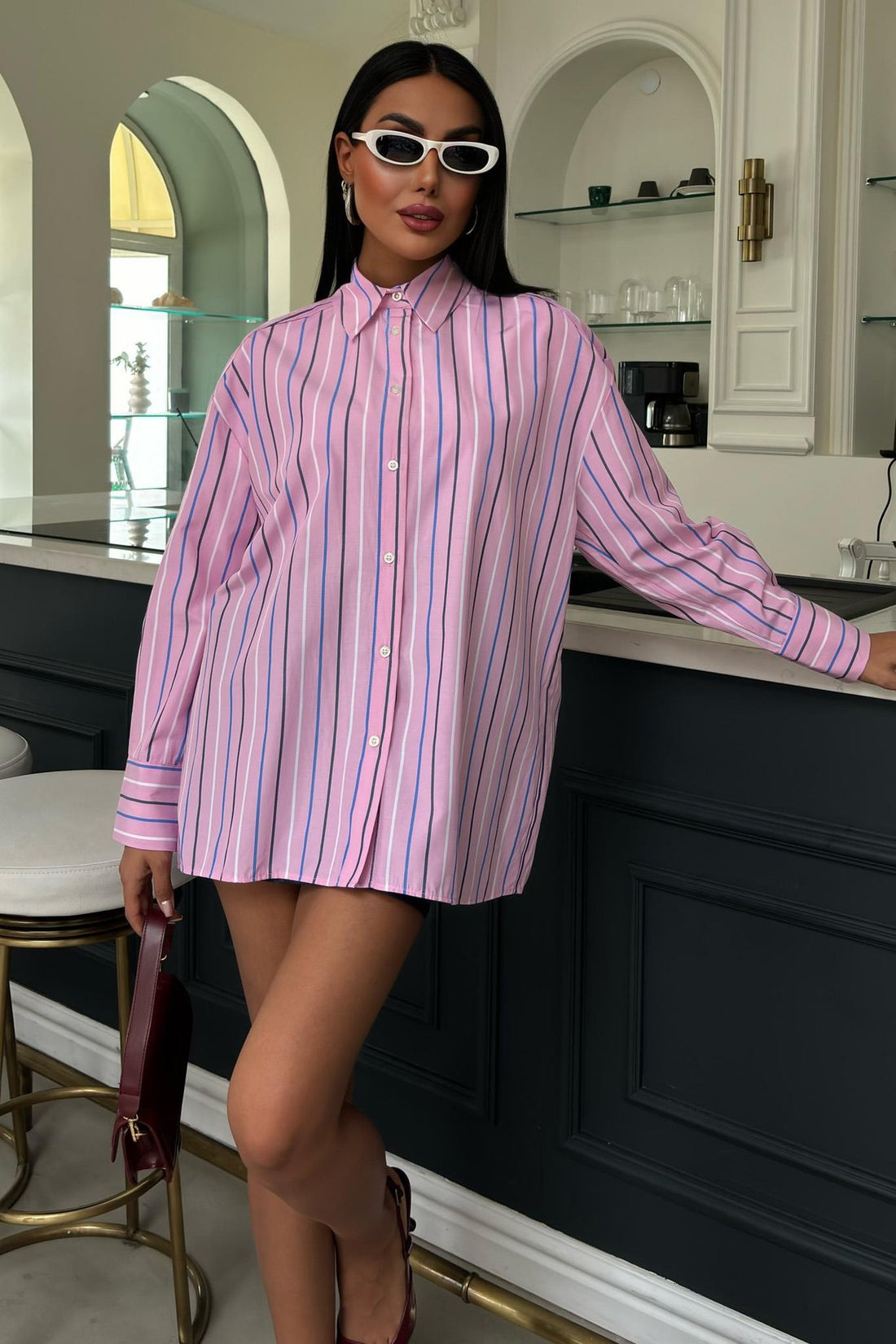 Striped Pink Poplin Shirt