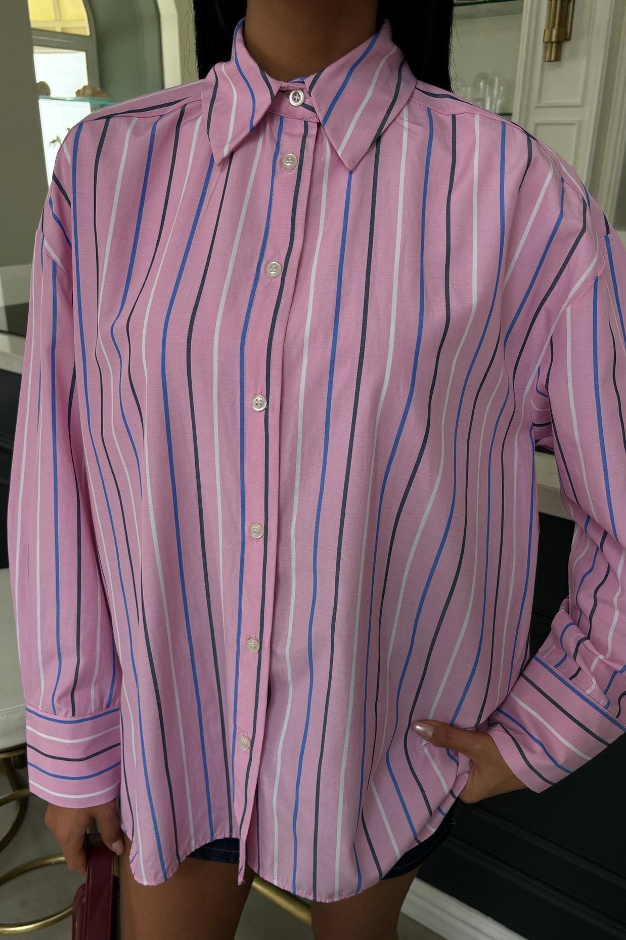 Striped Pink Poplin Shirt