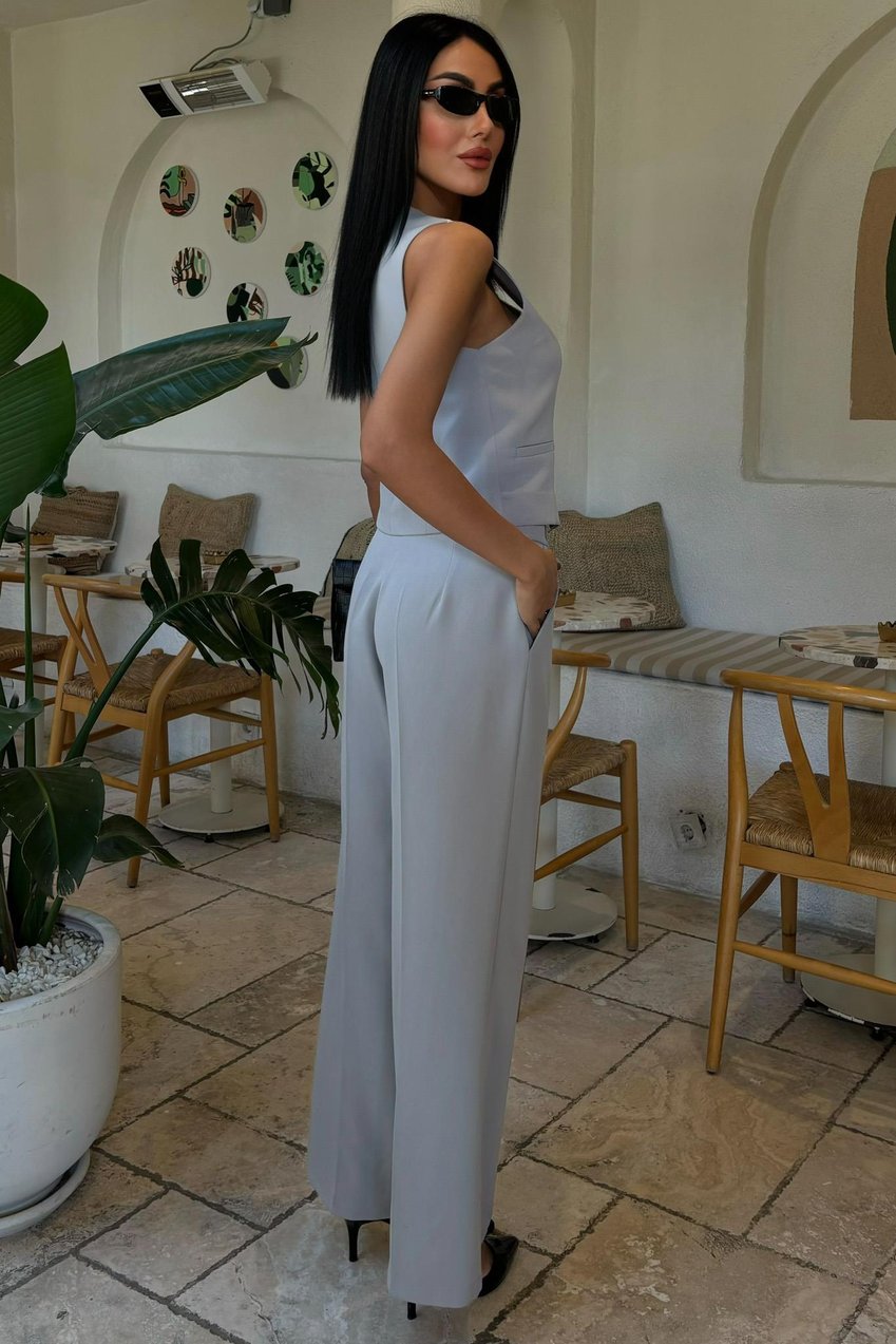 Cyrus Vest and Trouser Set Silver
