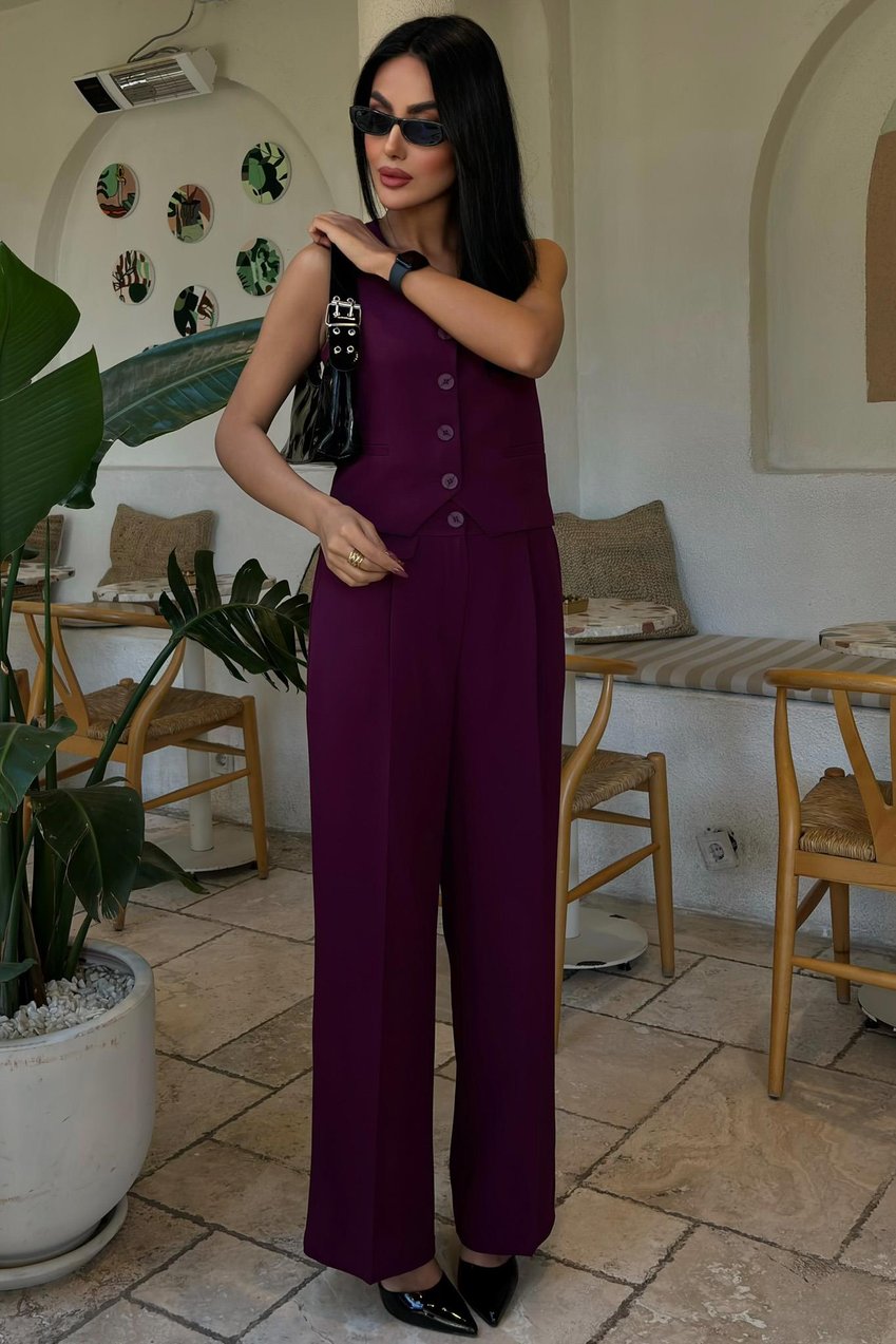 Cyrus Vest and Trouser Set purple