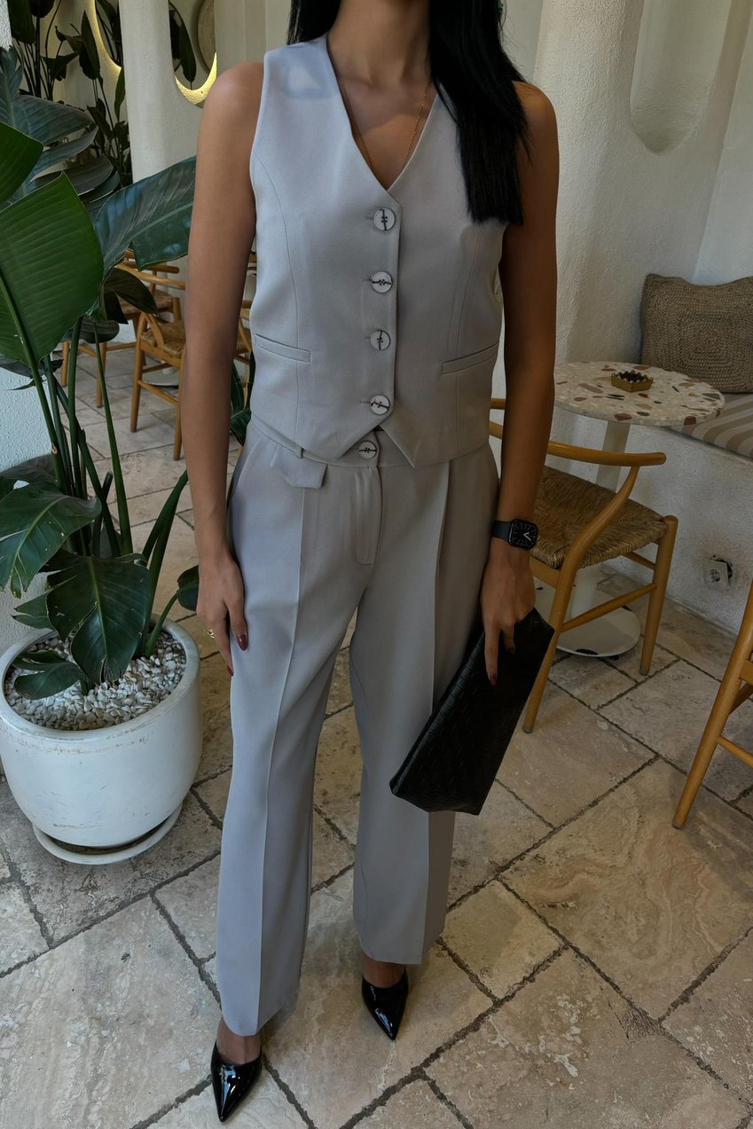 Cyrus Vest and Trouser Set Silver