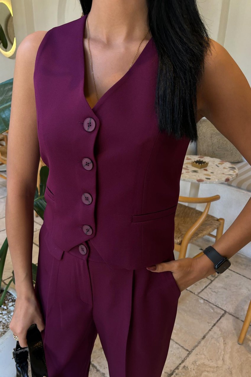 Cyrus Vest and Trouser Set purple