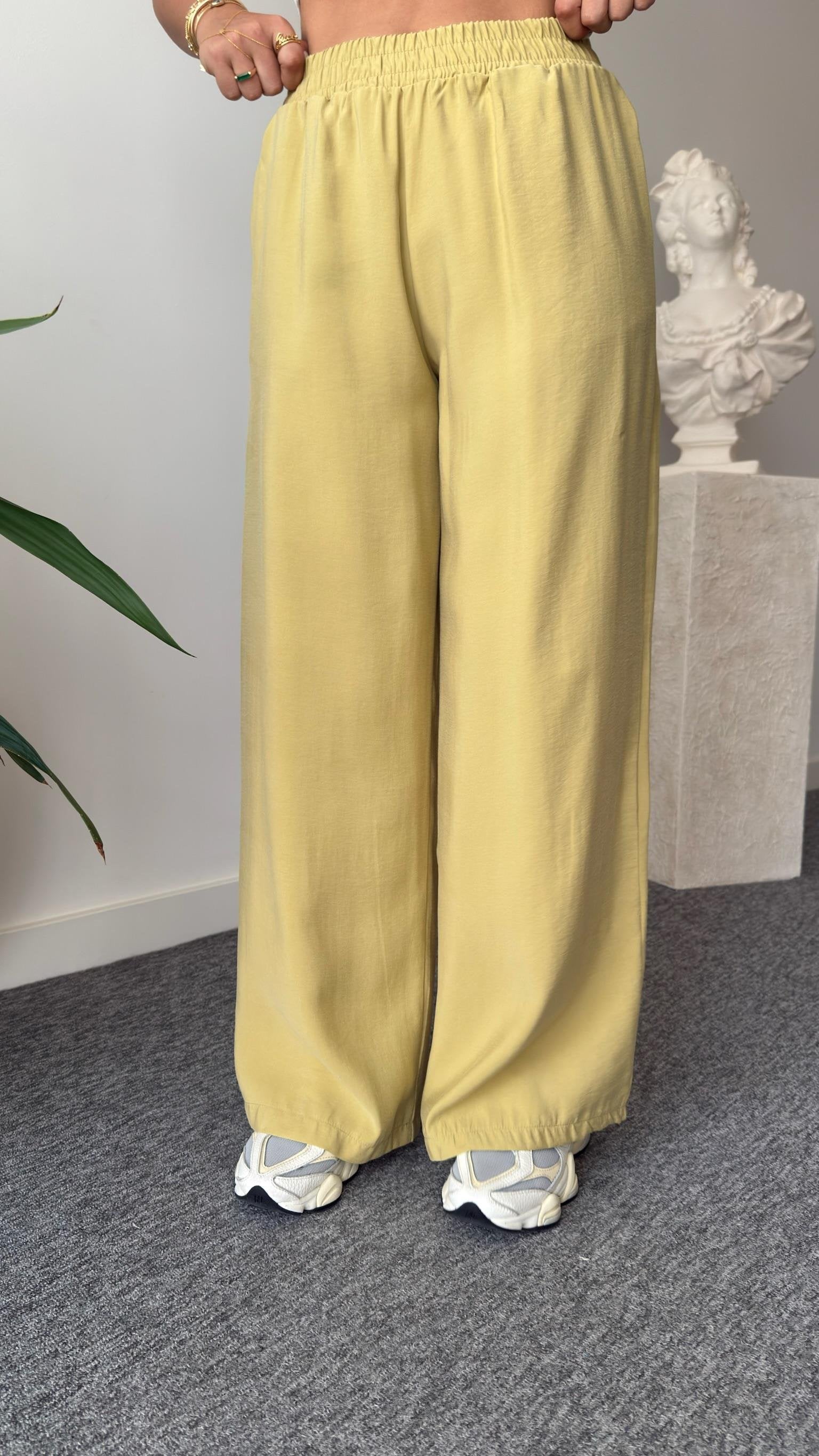 Green Porle Waist Pleated Tencel Suit