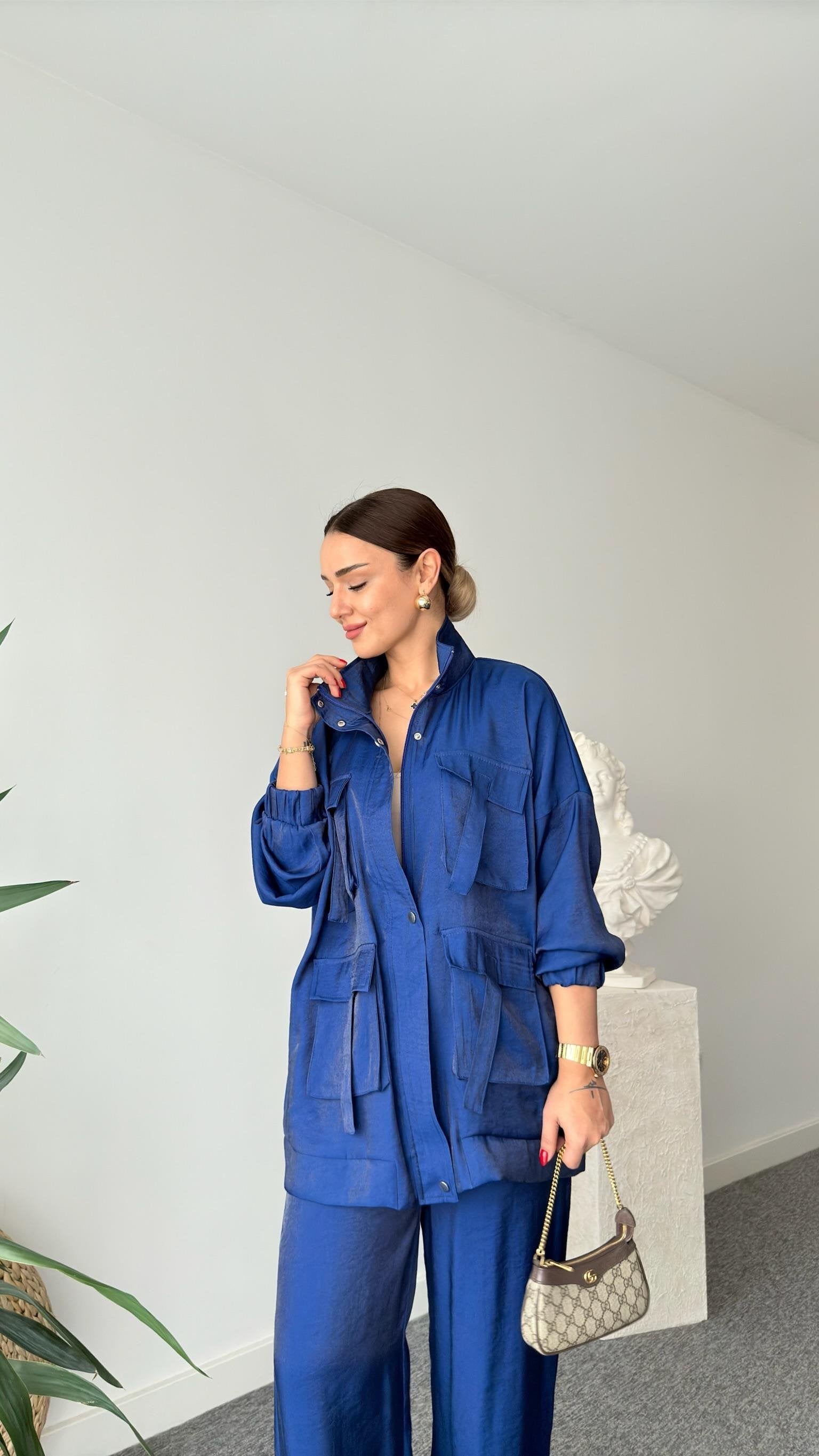 Blue Vuaye Pocket Detailed Suit