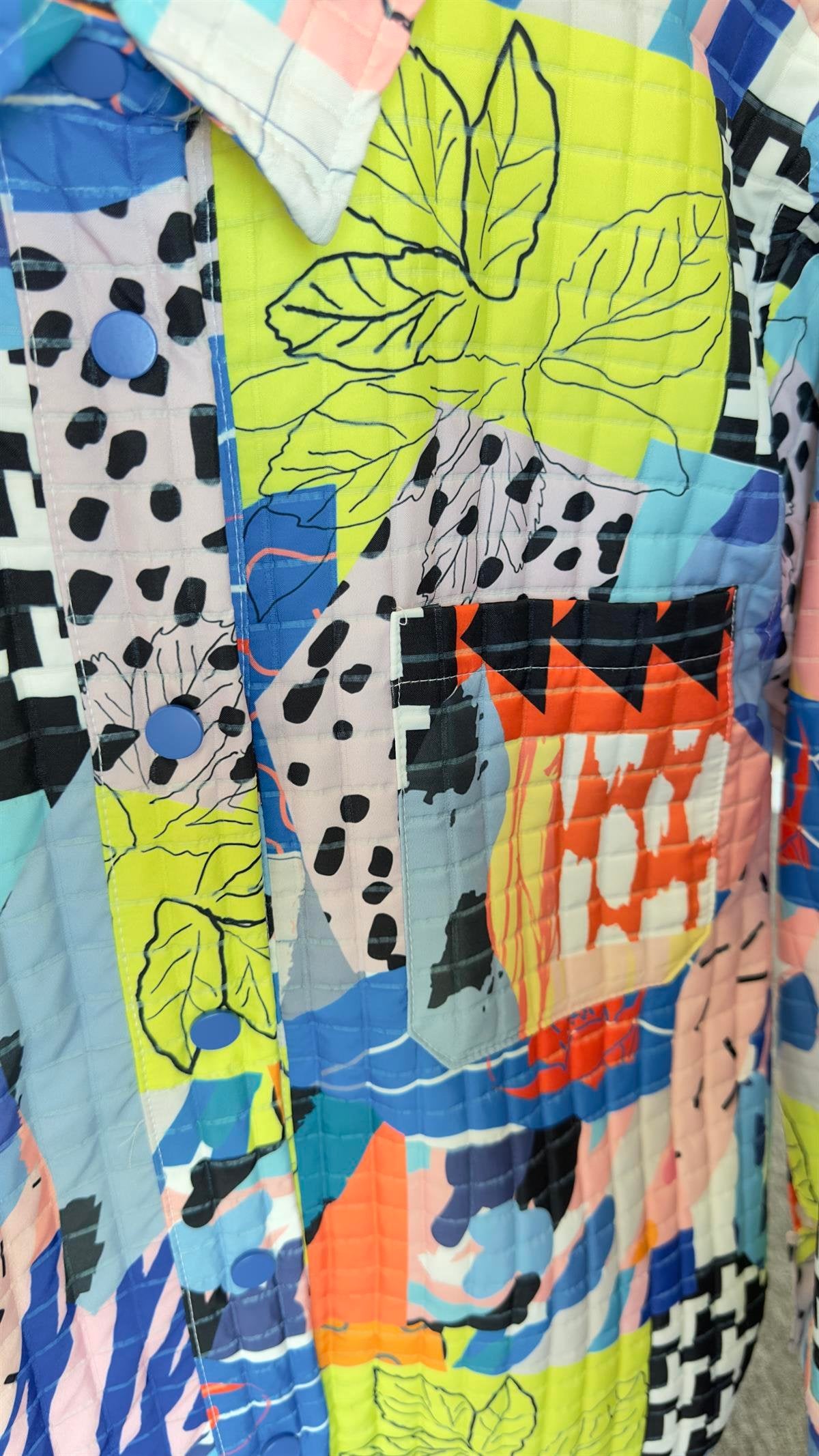 Ariya Quilted Colorful Shirt Jacket