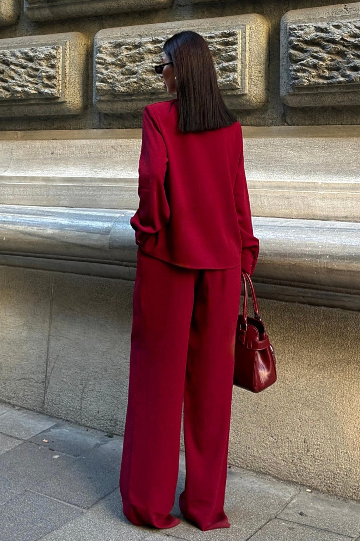Flowy Classic Suit Red