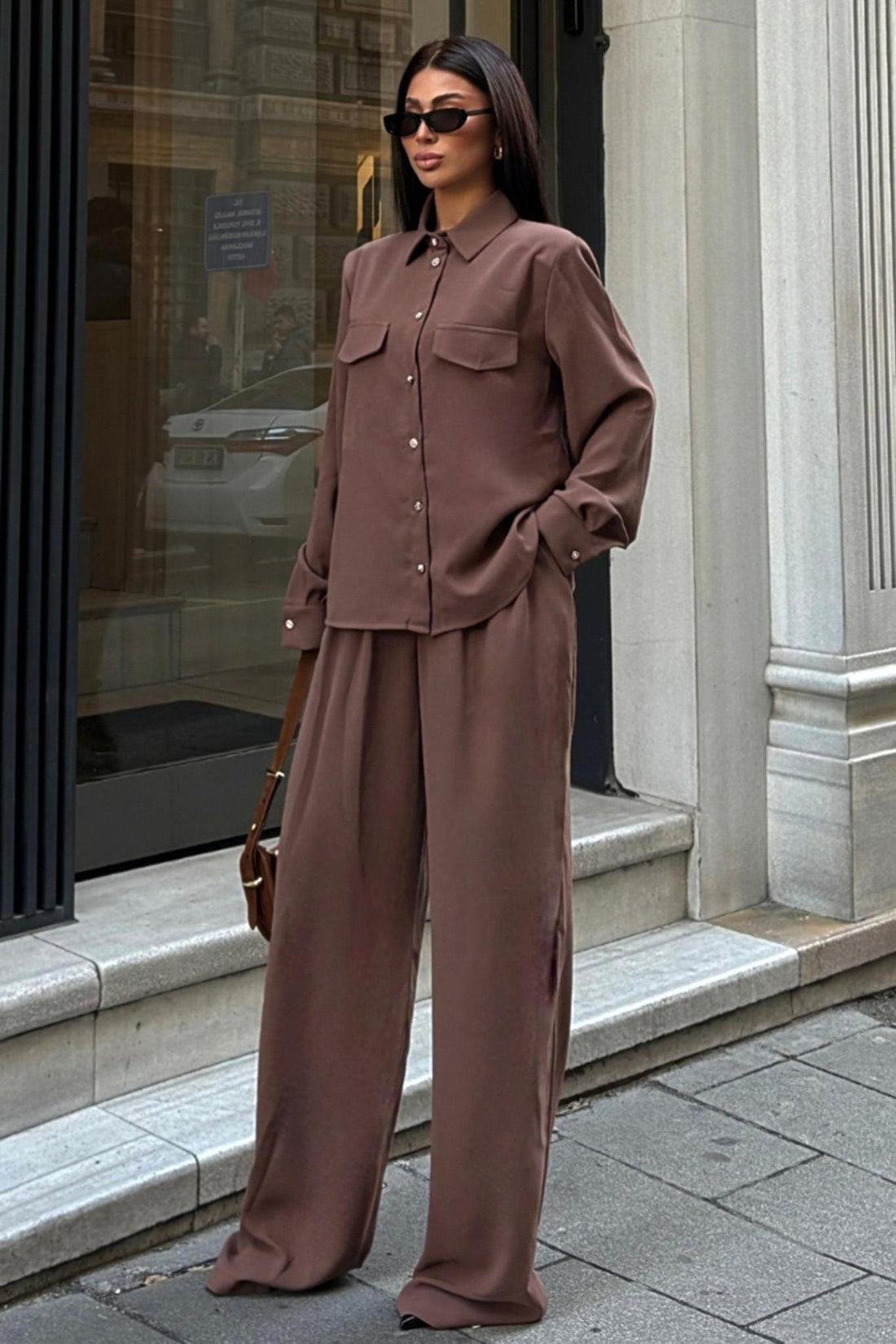 Flowy Classic Suit Brown