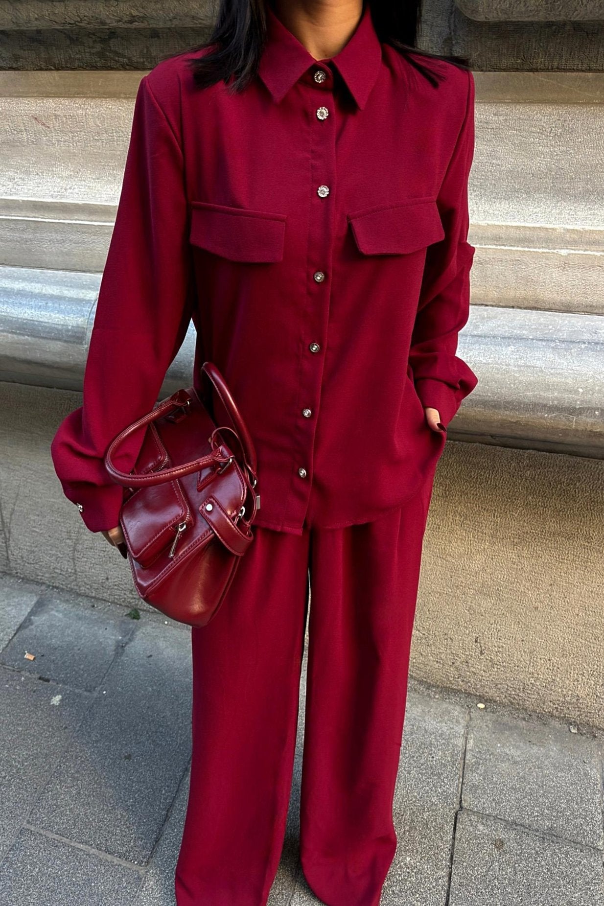 Flowy Classic Suit Red
