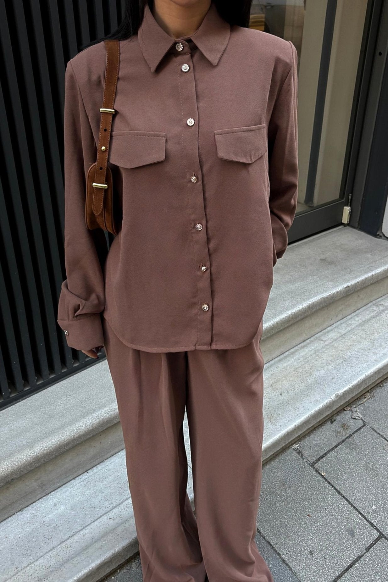 Flowy Classic Suit Brown