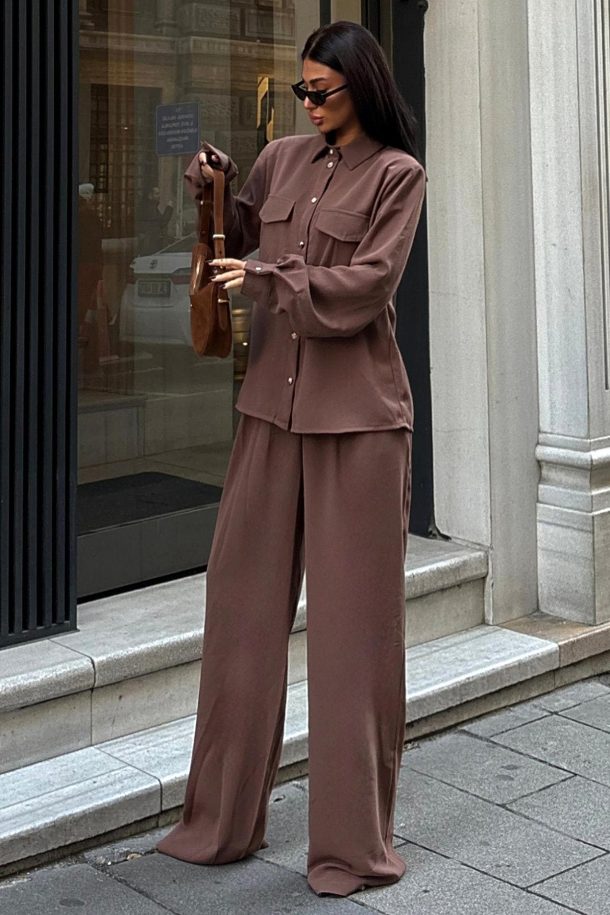 Flowy Classic Suit Brown