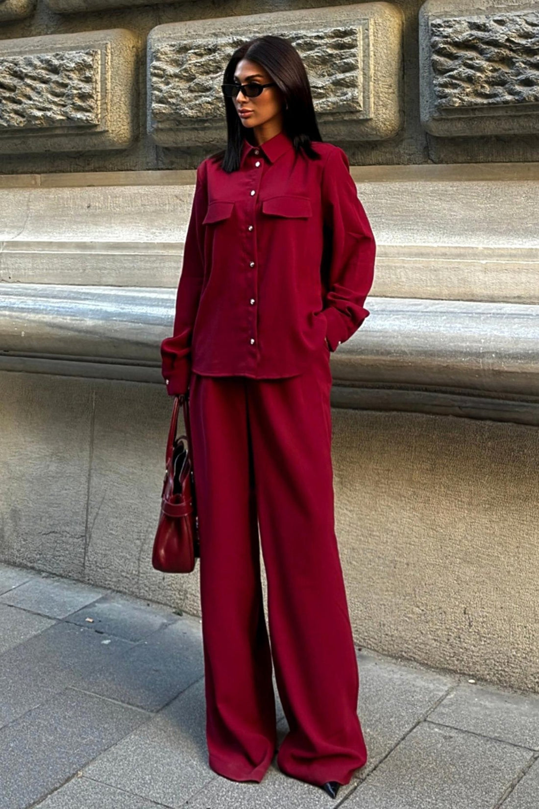 Flowy Classic Suit Red