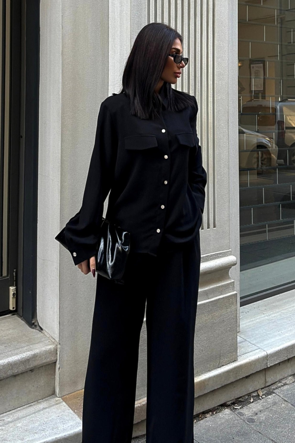 Flowy Classic Suit Black