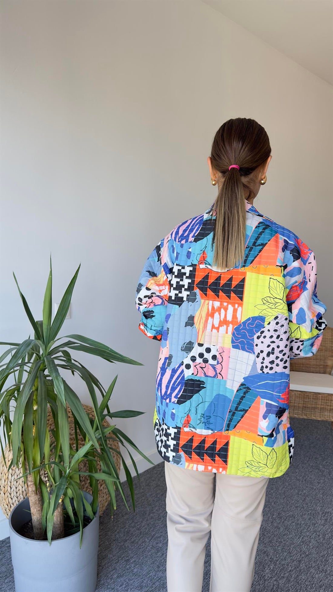 Ariya Quilted Colorful Shirt Jacket