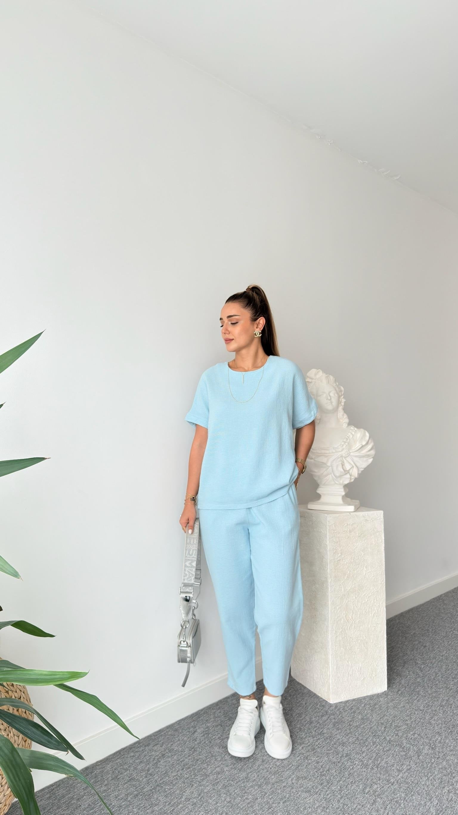 Blue Jaker Linen Casual Suit