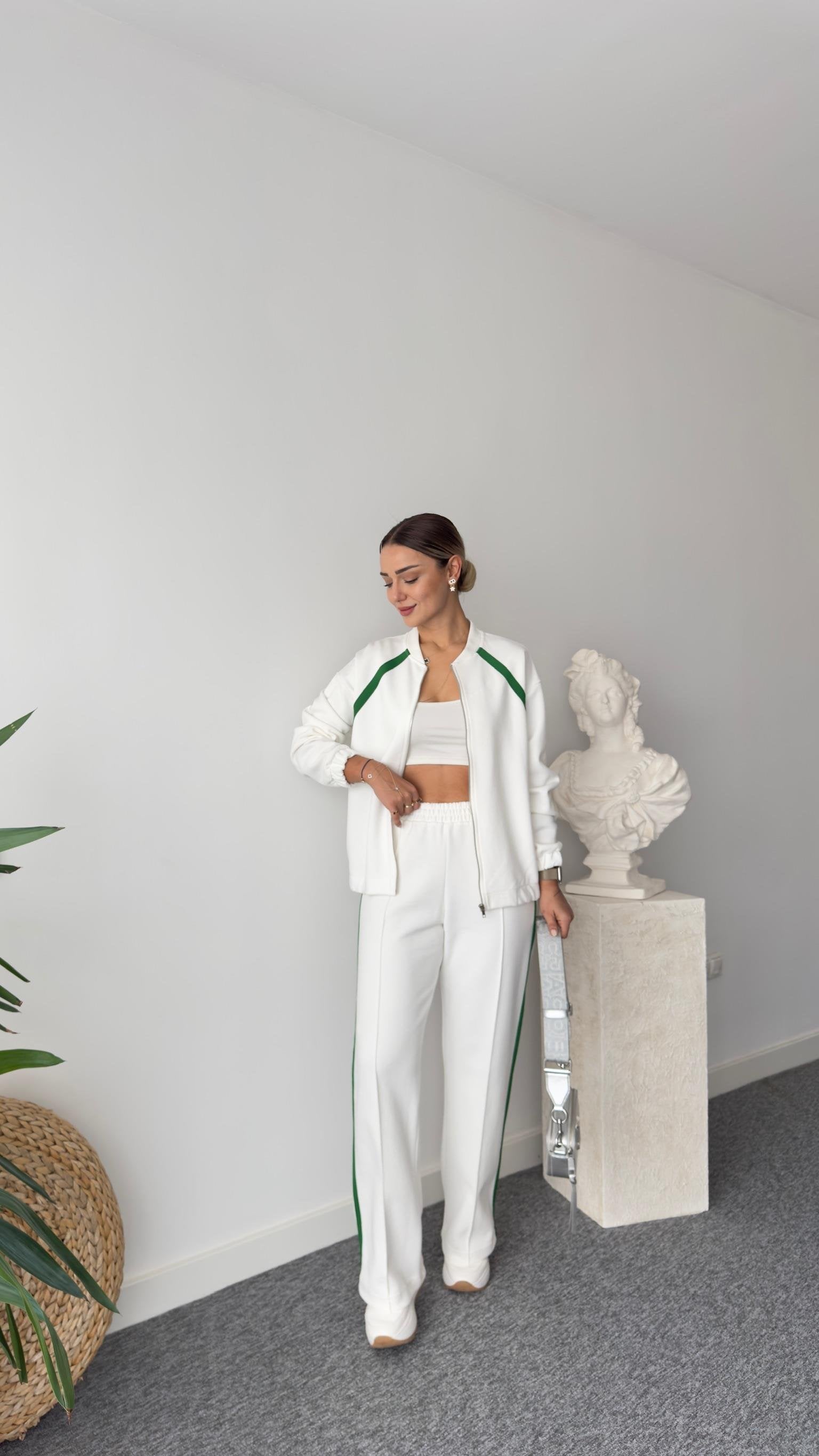 Green Color Transitional Oys Pique Set