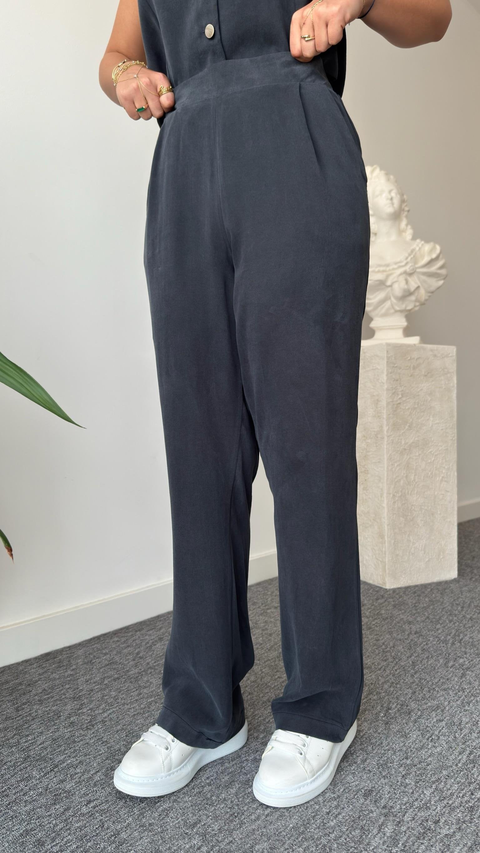 Anthracite Clare Tencel Suit with Vest