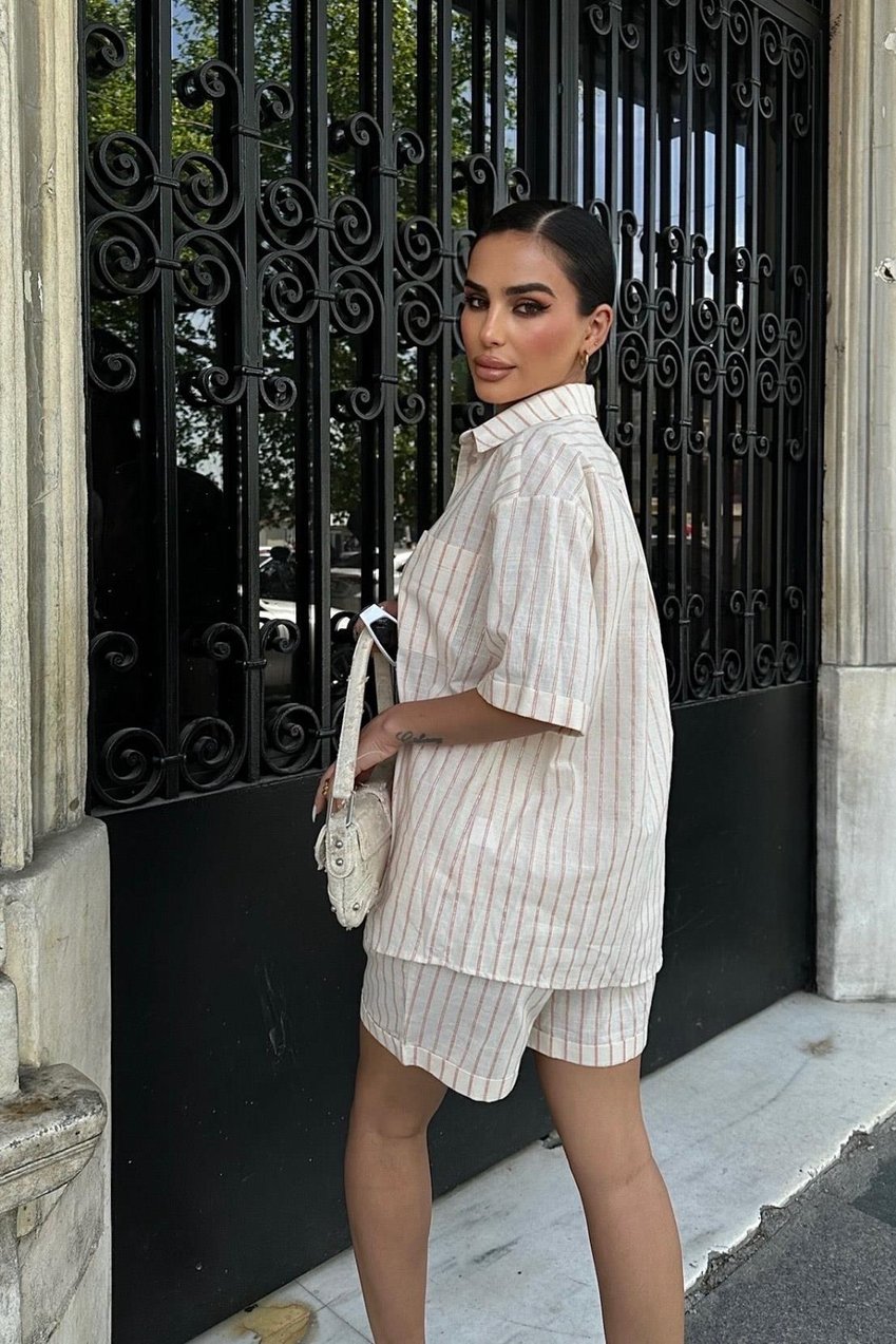 Eirene Striped Shorts Set