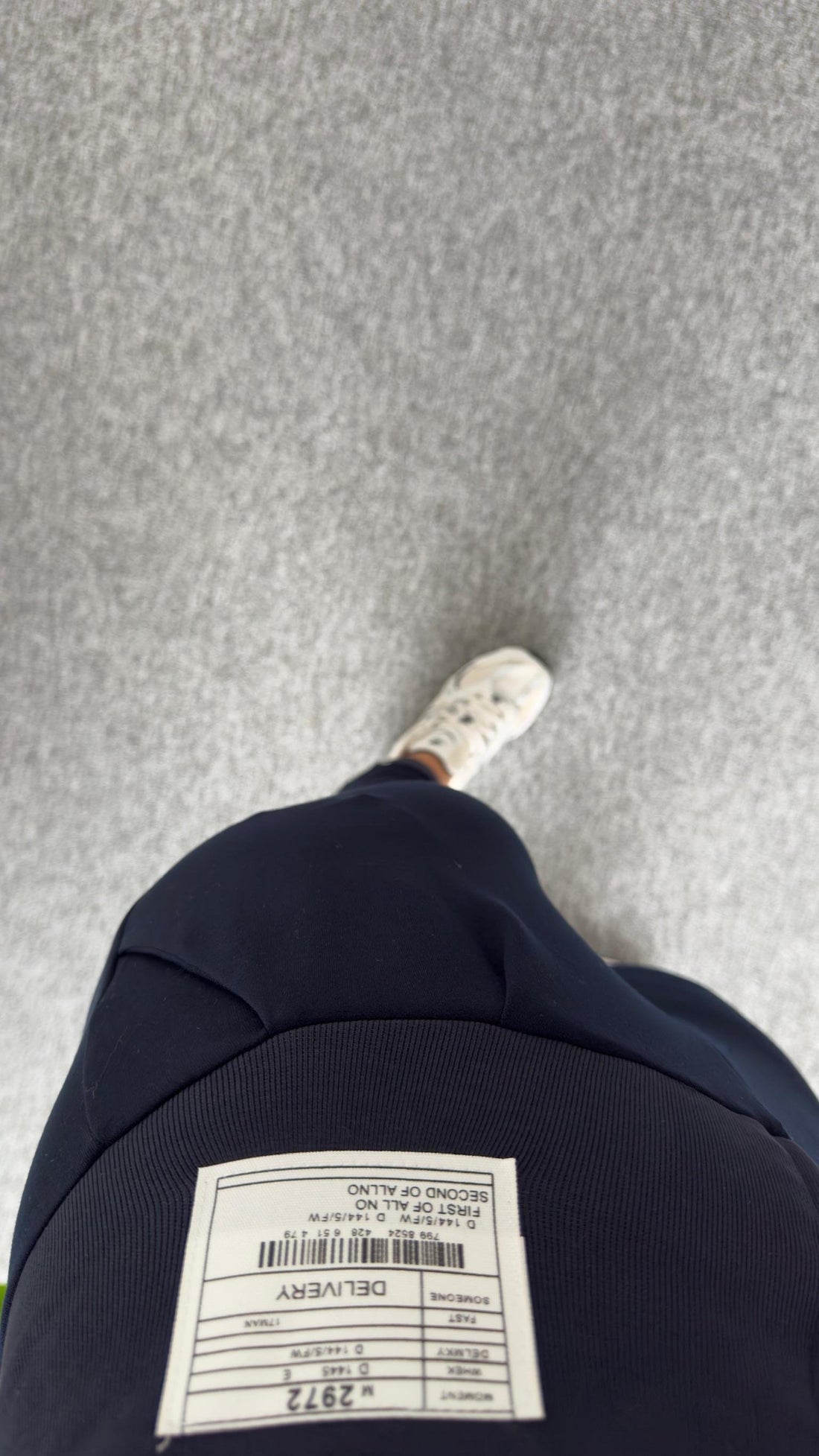 Modal Navy Blue Sweatpants with Corset Detail Label