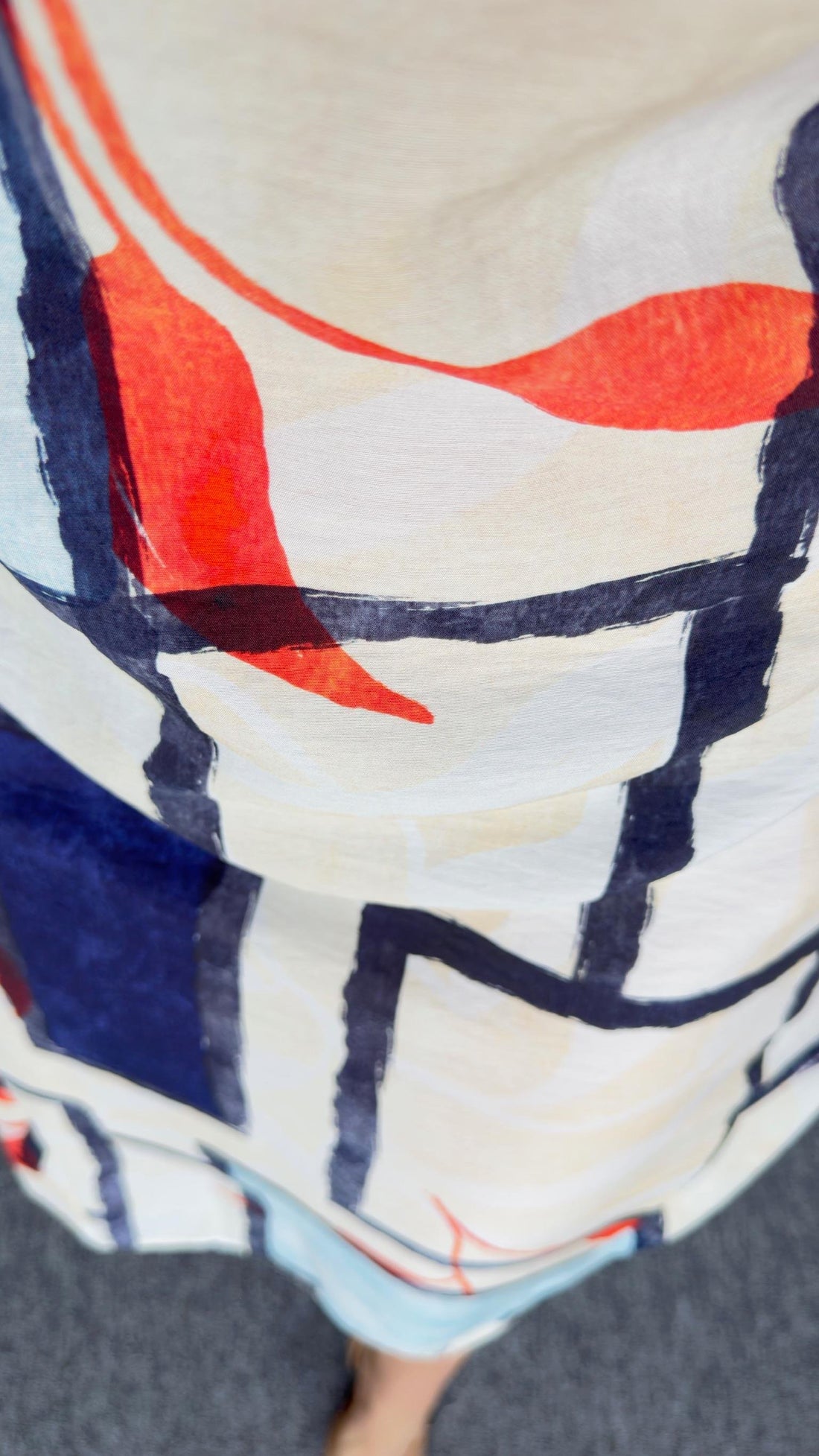 Este Mixed Pattern Sleeveless Dress