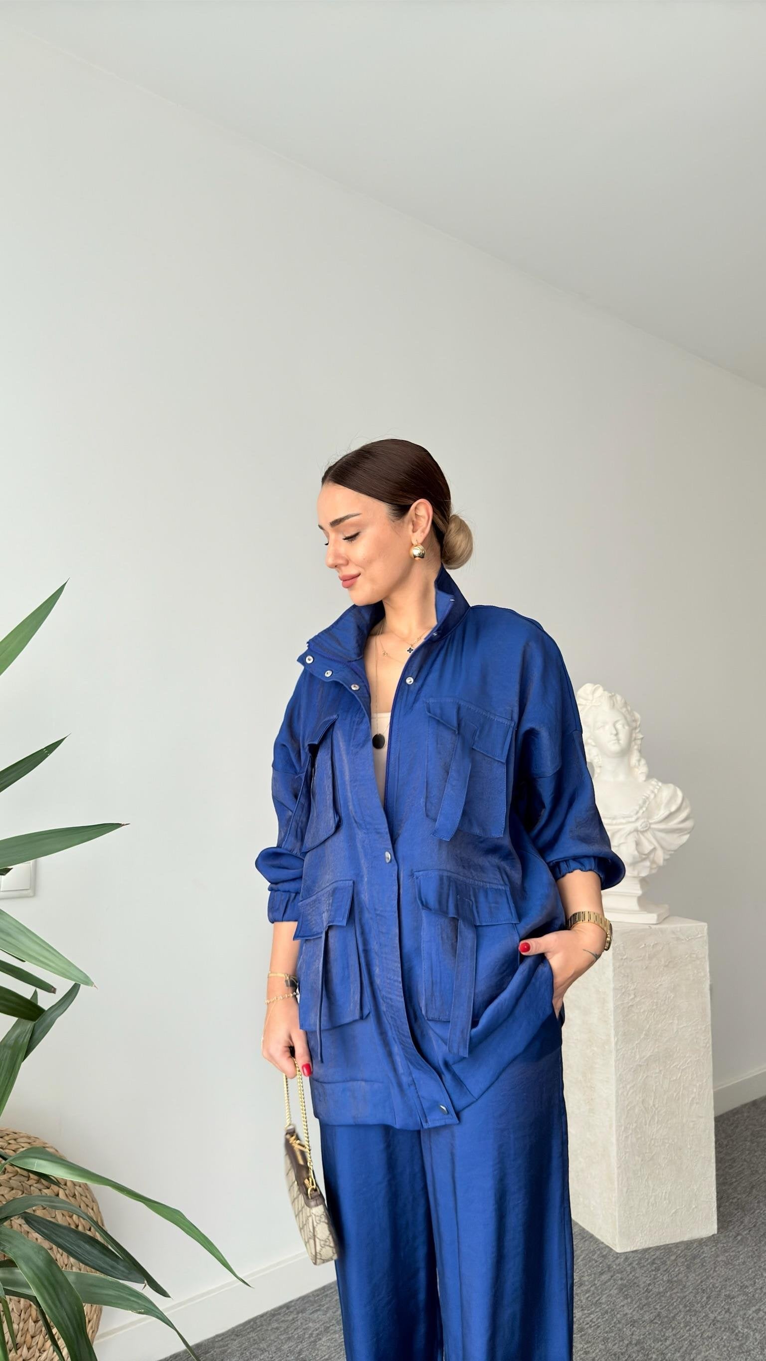 Blue Vuaye Pocket Detailed Suit