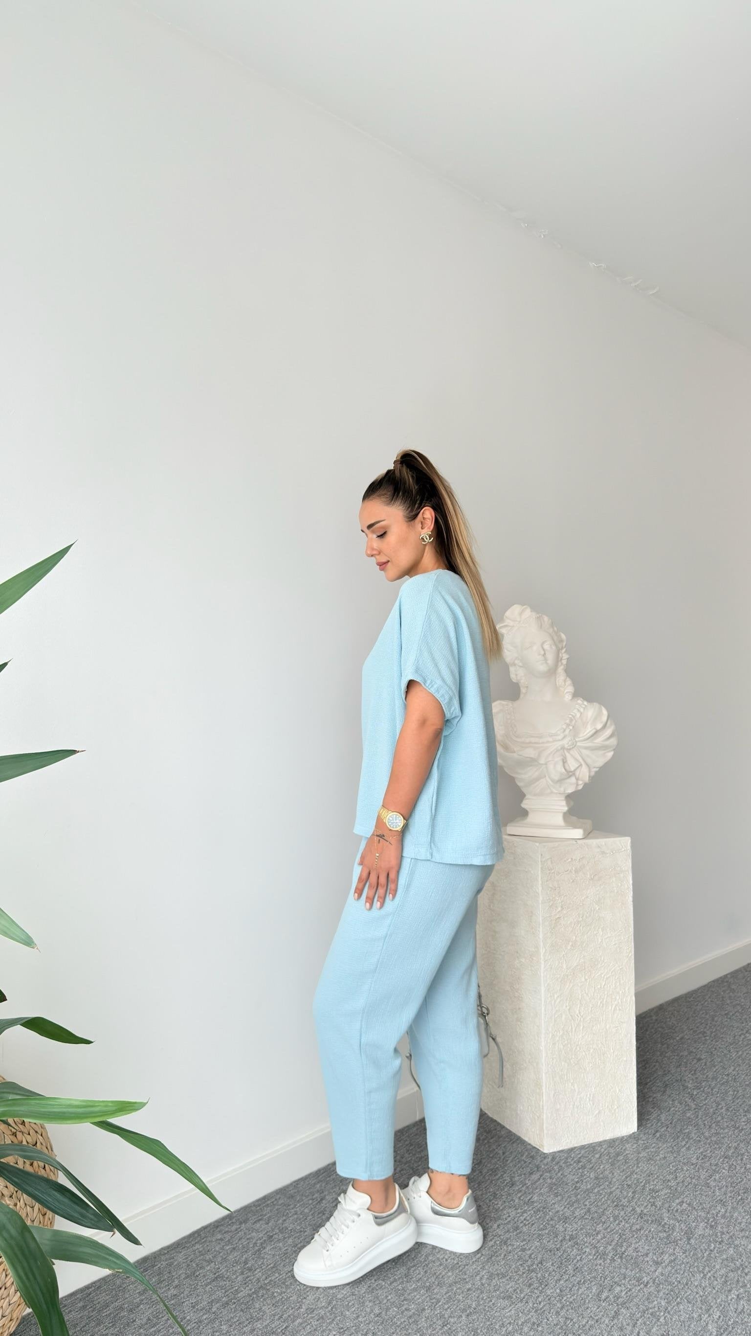 Blue Jaker Linen Casual Suit