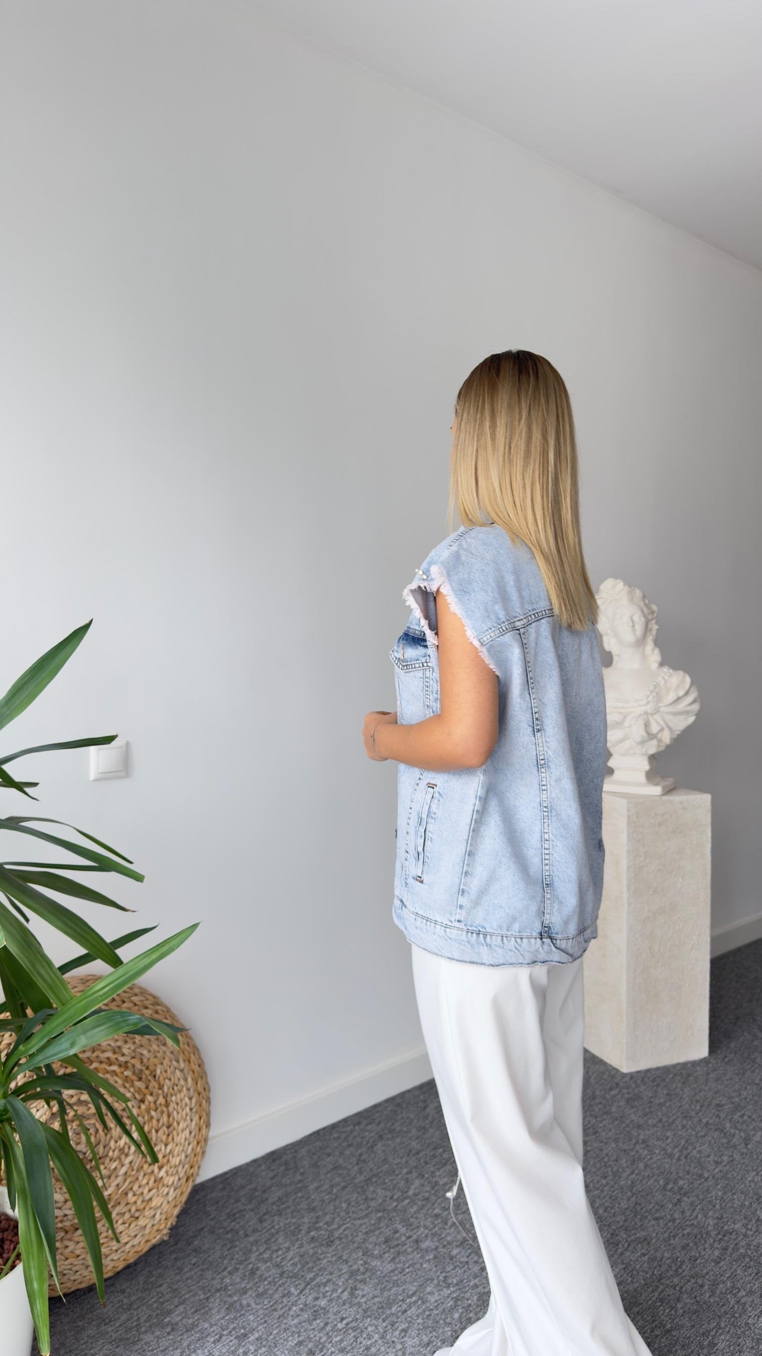 Stone and Accessory Detailed Design Jean Vest