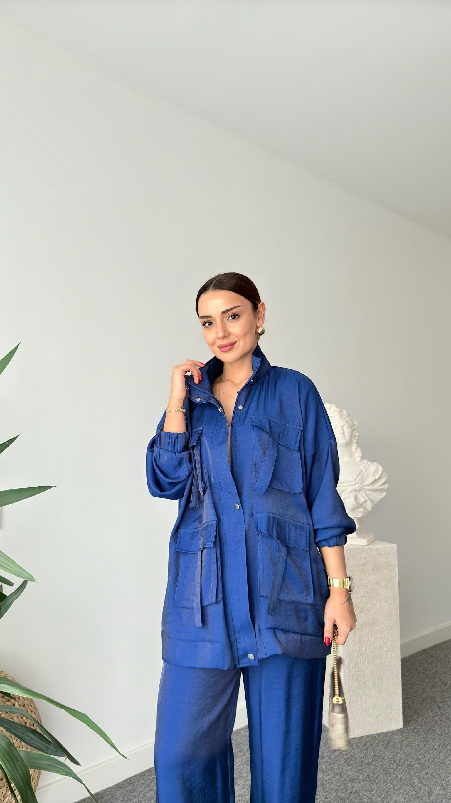 Blue Vuaye Pocket Detailed Suit