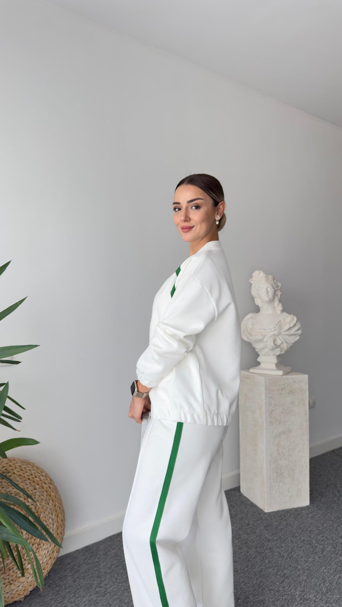 Green Color Transitional Oys Pique Set