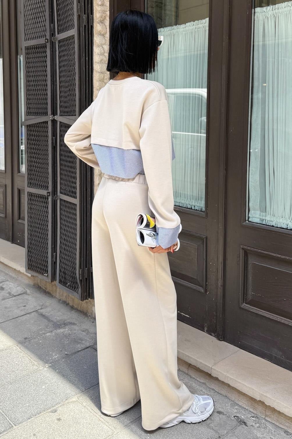 Garni Detailed Comfortable Modal Suit White