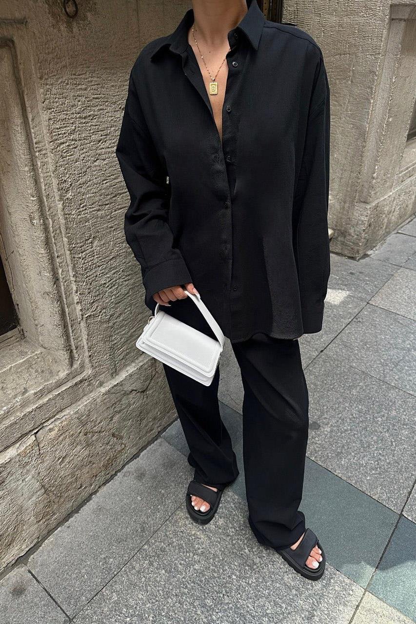 Larissa Striped Suit Black