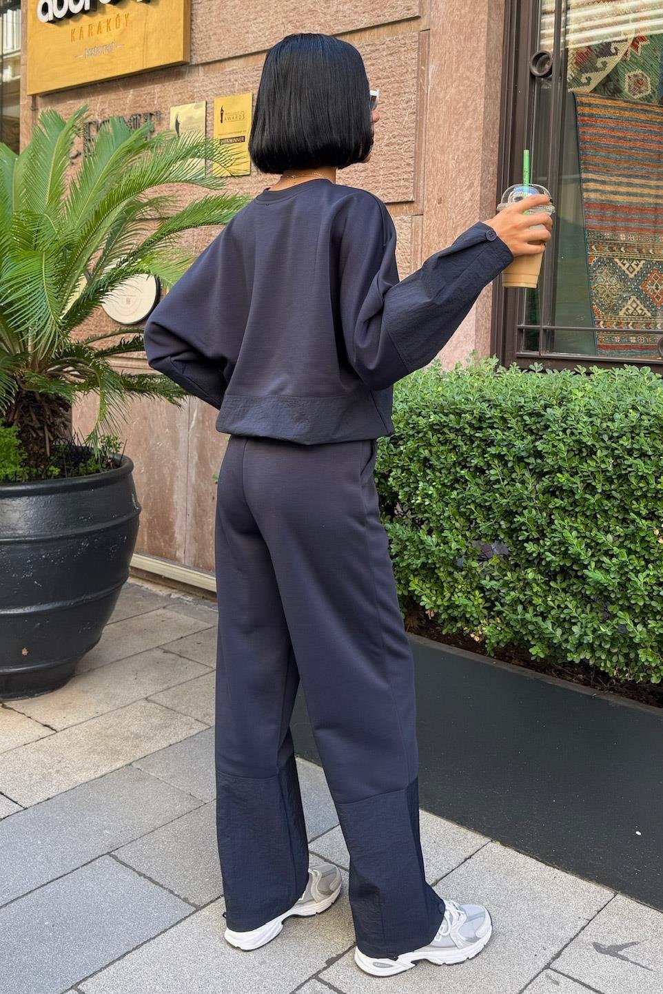 Parachute Garnish Modal Suit Black