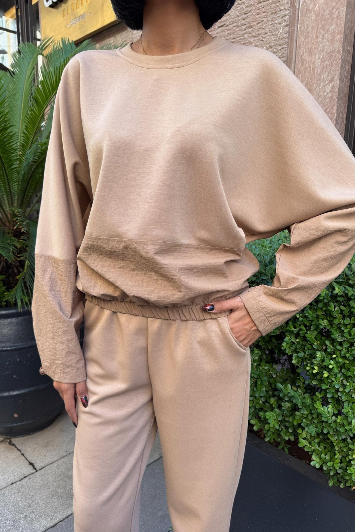Parachute Garnish Modal Suit beige