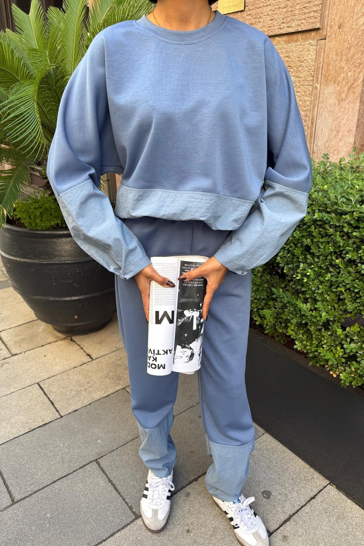 Parachute Garnish Modal Suit Blue