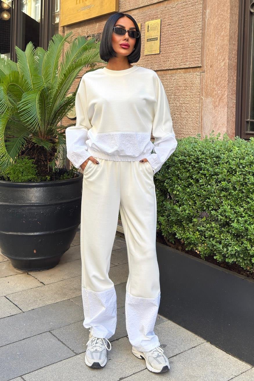 Parachute Garnish Modal Suit White