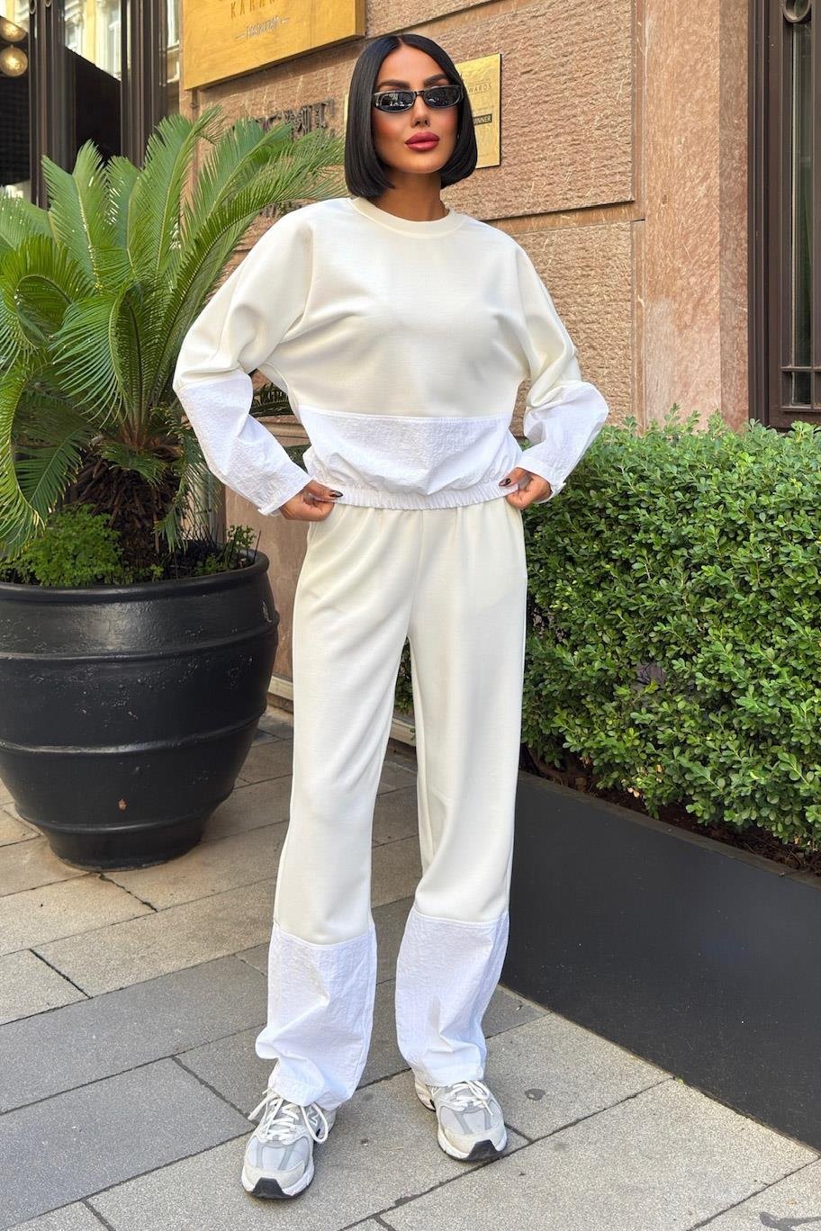 Parachute Garnish Modal Suit White