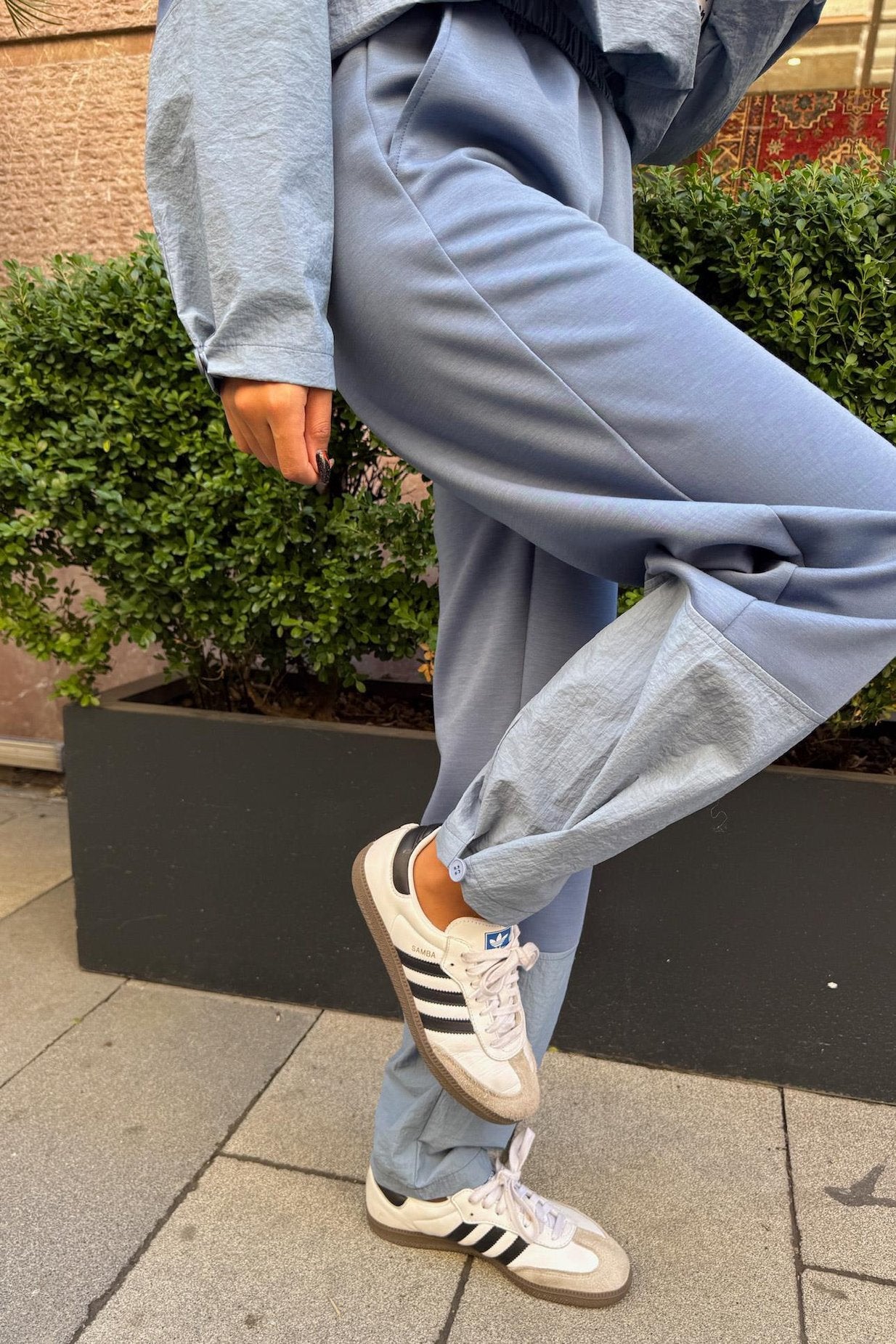Parachute Garnish Modal Suit Blue