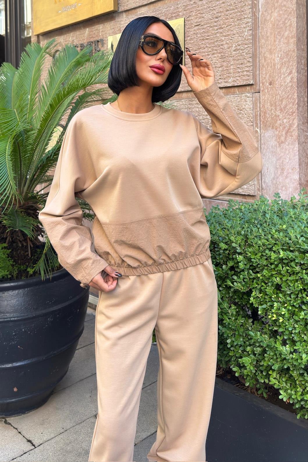 Parachute Garnish Modal Suit beige