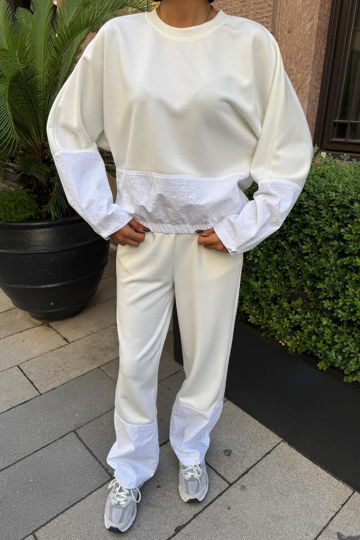 Parachute Garnish Modal Suit White