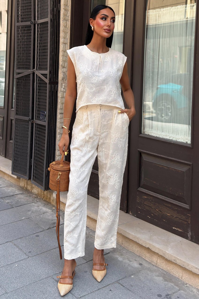 Shalina Süzüne Embroidered Crop Suit 9796-08