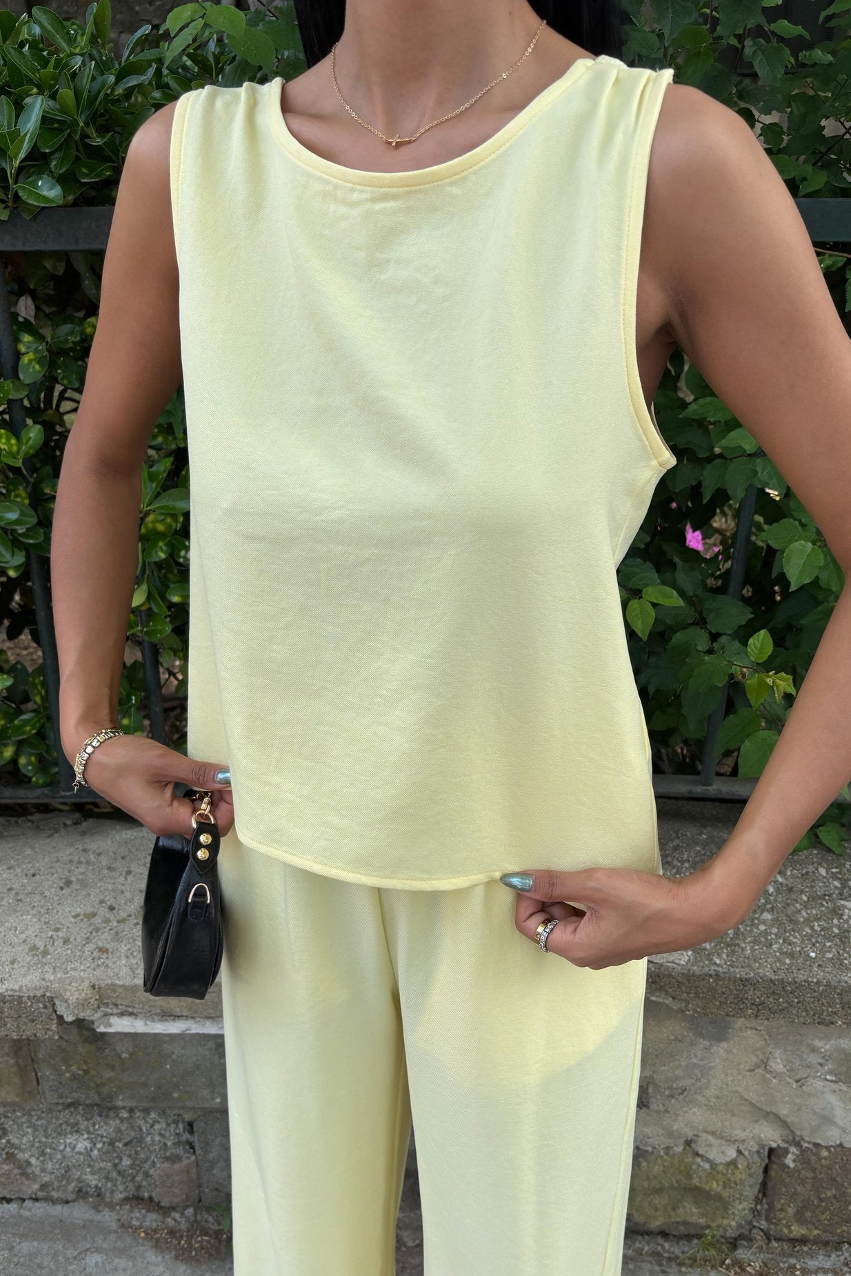 Comfortable Laced Backless Suit yellow