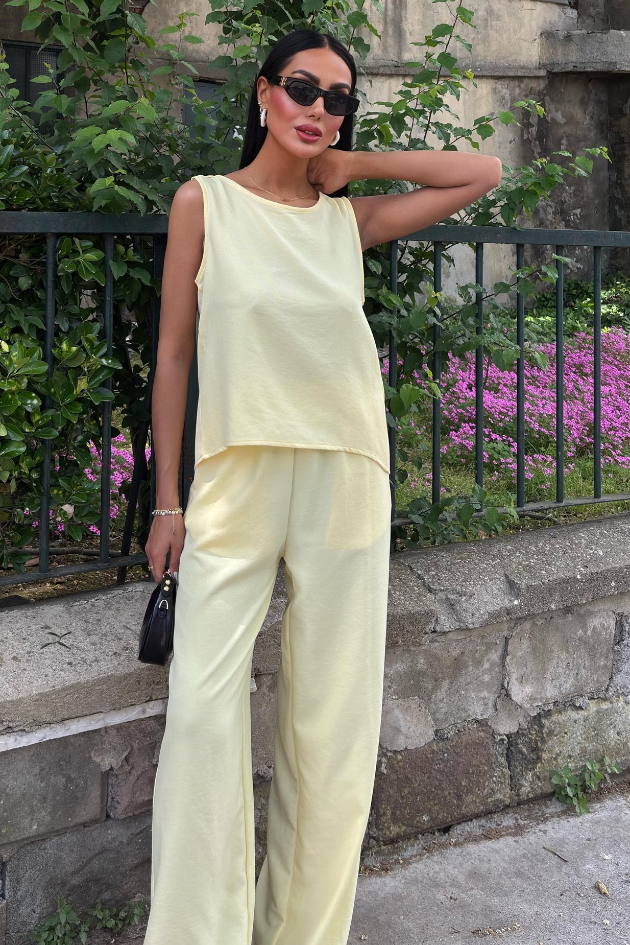 Comfortable Laced Backless Suit yellow