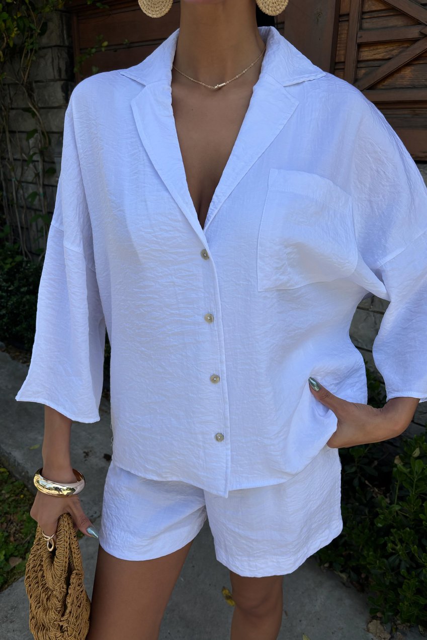 Half Sleeve Shorts Ayrobin Suit white